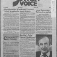 Jewish Voice, Vol. 20, No. 20 - June 26, 1987
